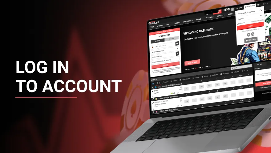 log in to casino account